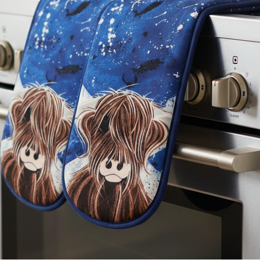 Highland Cow Oven Gloves