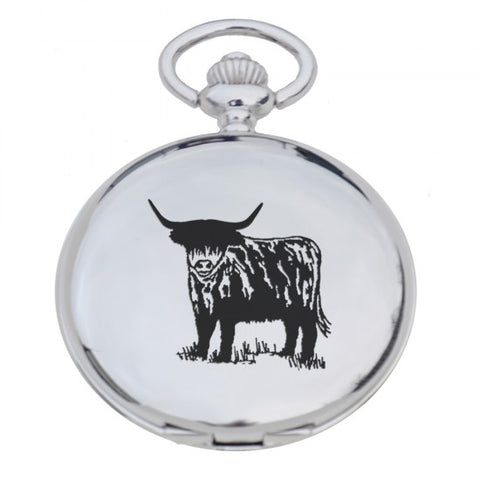 Highland Cow Pocket Watch