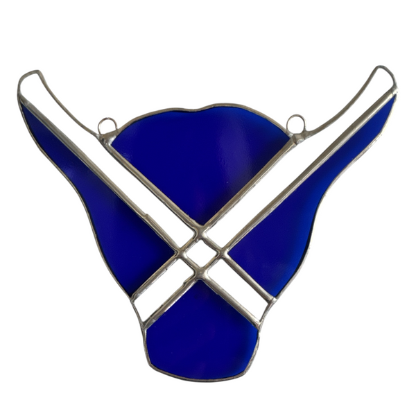 Highland Cow Saltire  Stained Glass Hanger