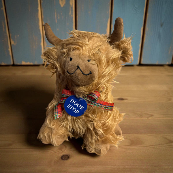 Highland Cow Shaggy Doorstop 