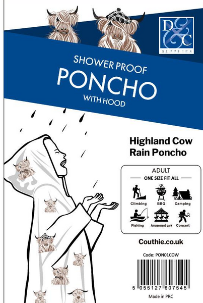 Highland Cow Shower poncho