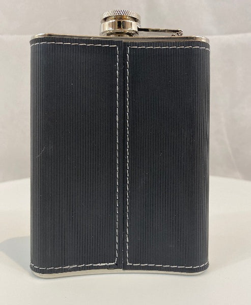 Metal Plate Hip Flask with Lion Rampant Embossed design