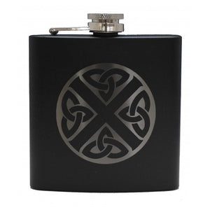 Hip Flask Black Celtic Saltire