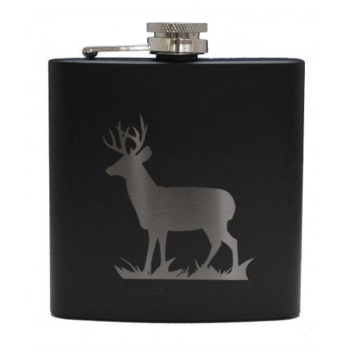 Hip Flask Black Stag