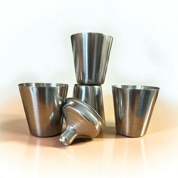 Hip Flask Set 6 oz Scottish Saltire Silver
