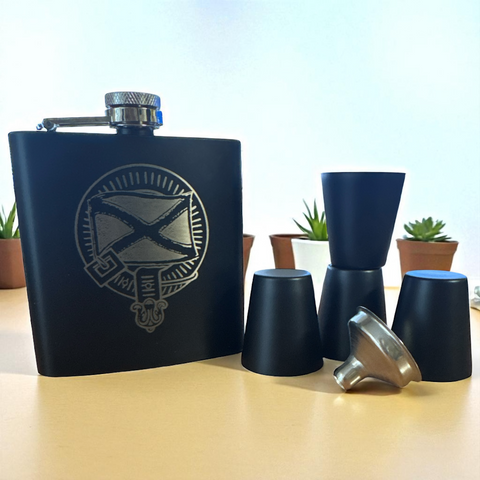 Hip Flask Set 6 oz Scottish