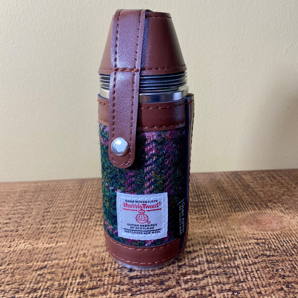 Harris Tweed 8oz Hunting Flasks in 5 Colours