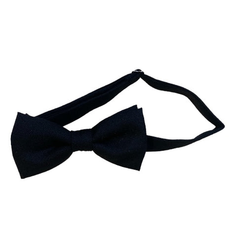 Black Pre-Tied Bow Tie by Ingles Buchan