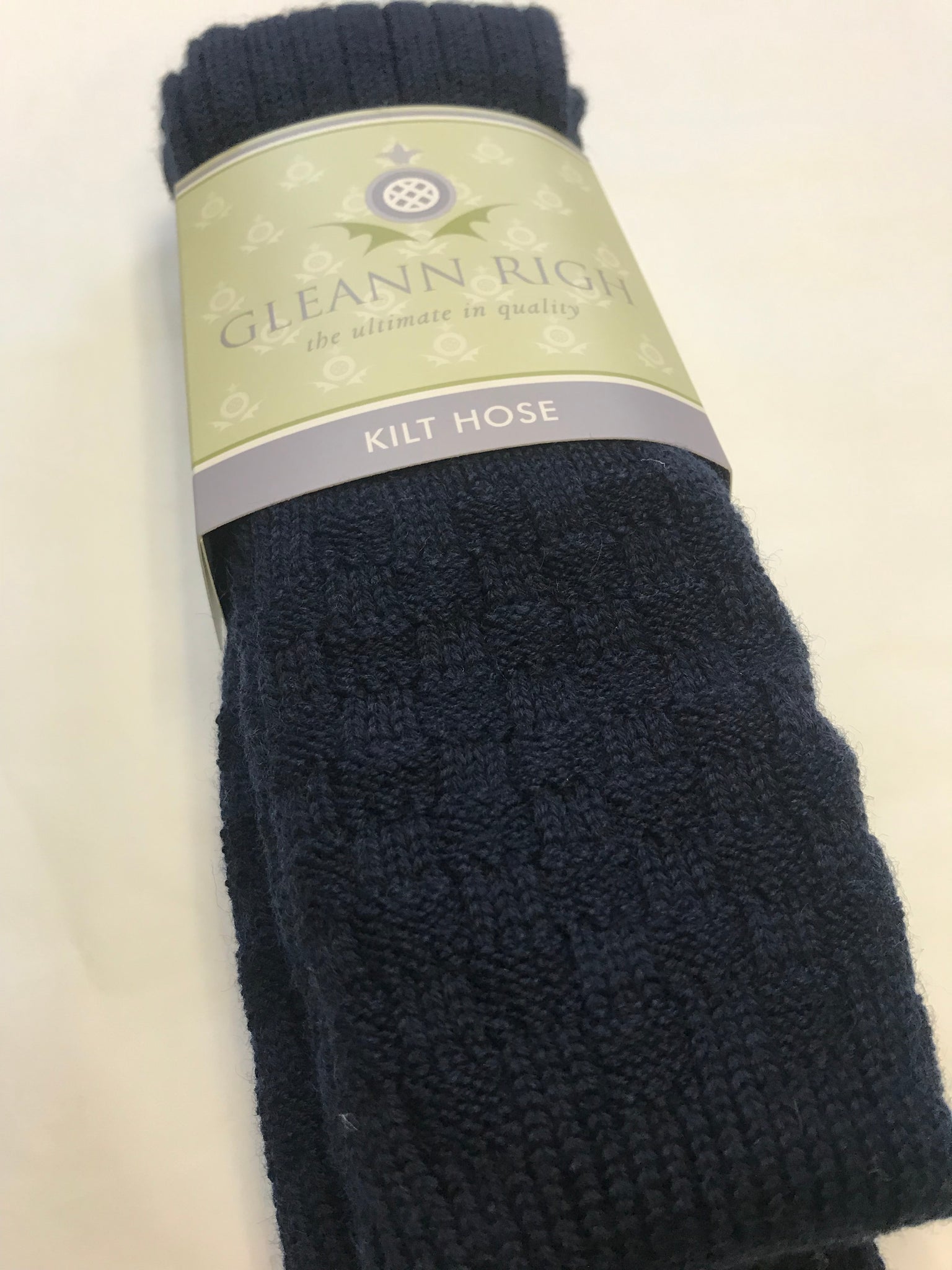 Mens Glenbeg Kilt Socks in Navy