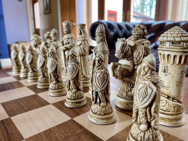 Berkely Brown and Red  Chess Set