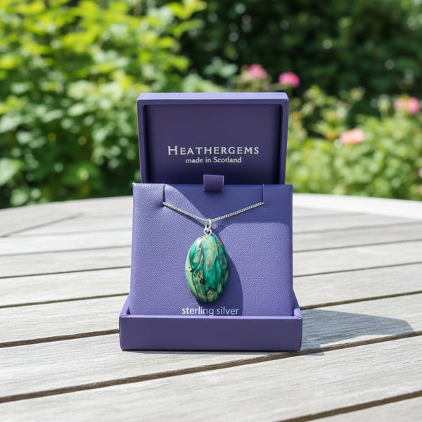 Heathergems Oval Heather Pendant Necklace SP28