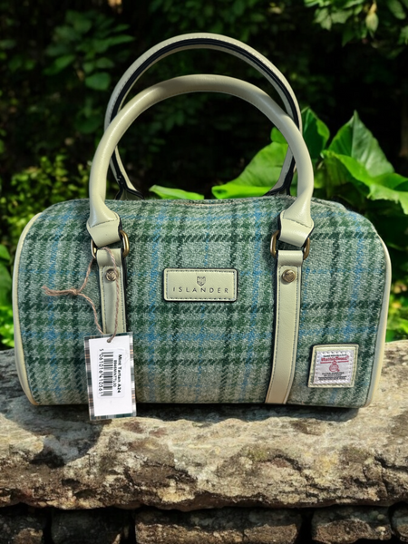 Islander Harris Tweed Duffle Bag Mint 8846 1