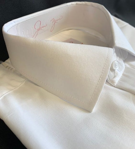 Jean Yves Standard Collar Shirt in White