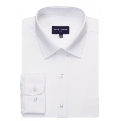 Standard Collar White Shirt by Brook Taverner