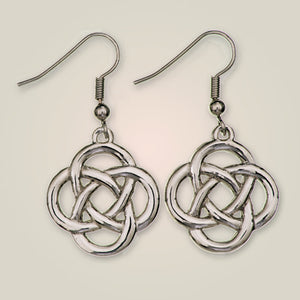Jura Knot Silver Drop Earrings
