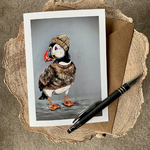 Cosy Puffin Card