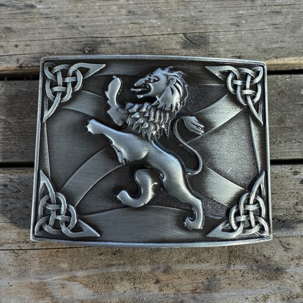 Kilt Buckle Antique Gun Metal Lion Rampant