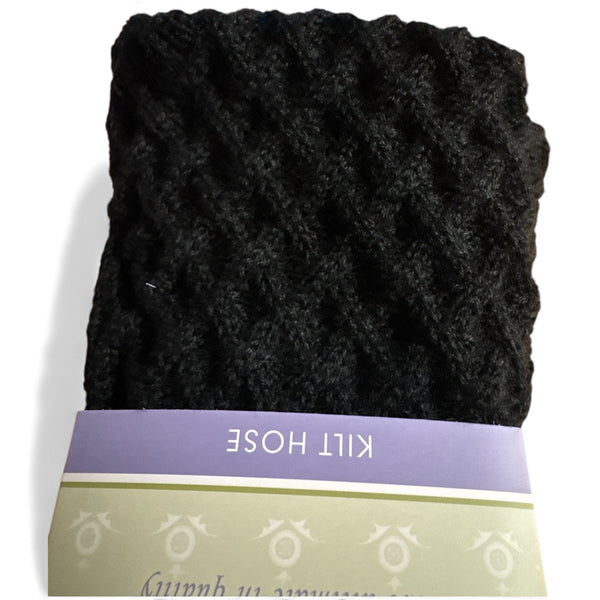 Kilt Socks in Dunvegan - Black