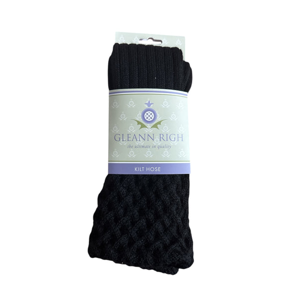 Kilt Socks in Dunvegan - Black
