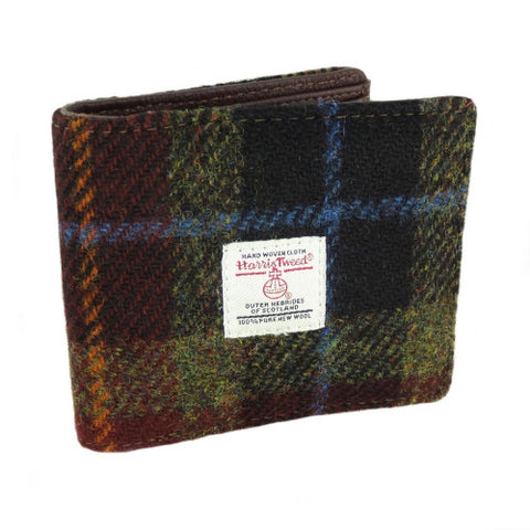 Harris Tweed Mull Gents Wallet Rust Check