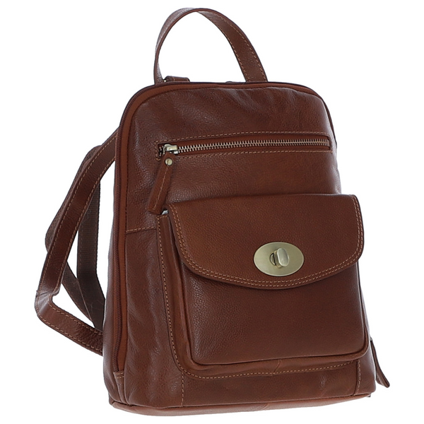 Leather Genuine Backpack Tan