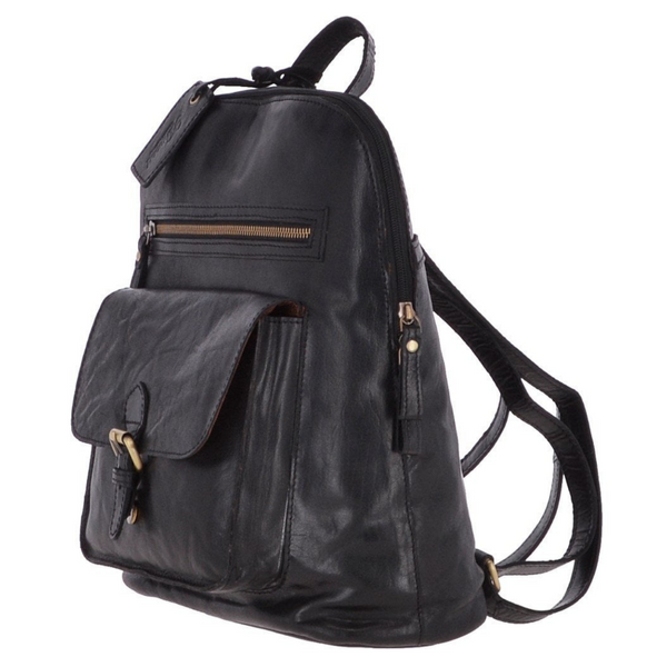 Leather Multi Fuctional Backpack G-28 Black