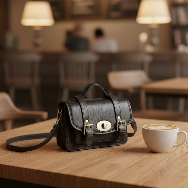 Leather Small Saddle Bag M 88 Brown 
