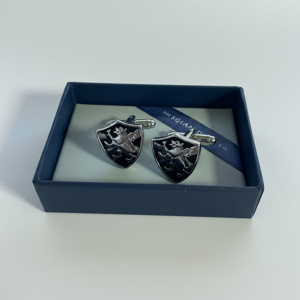 Lion Rampant & Saltire Shield Cufflinks KCL32P