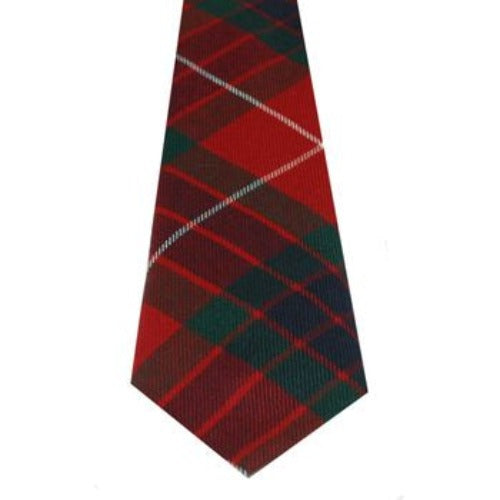 Lochcarron Fraser Red Modern Tartan Wool Tie
