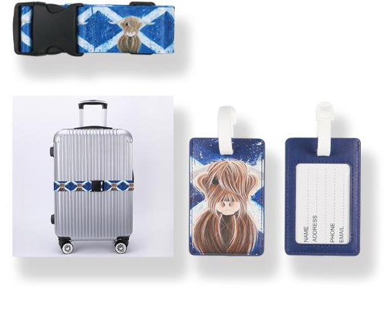 Luggage tag Scottish Highland Cow Highlander