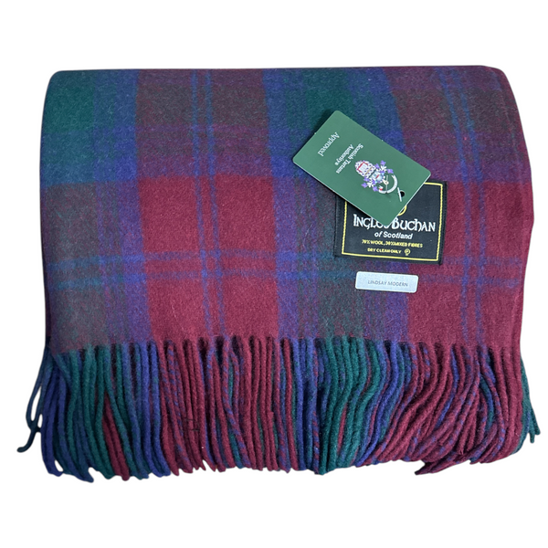 Lyndsay Modern Tartan Wool Blanket 