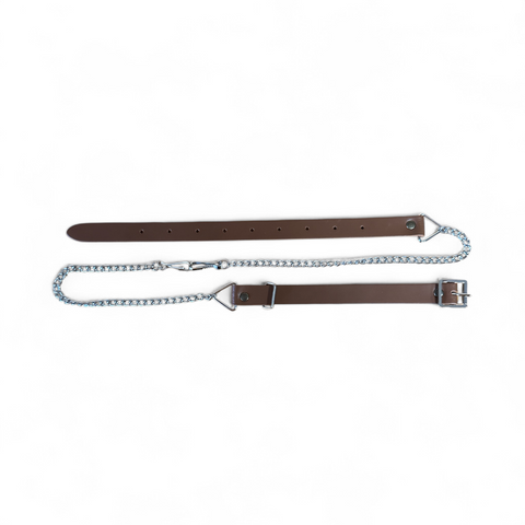 Dark Tan Leather Sporran Chain by Margaret Morrison