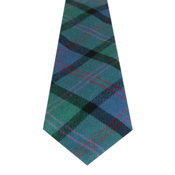 MacThomas Ancient Tartan Tie with green, blue, and red pattern