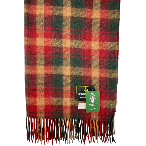 Maple Leaf Tartan Wool Blanket