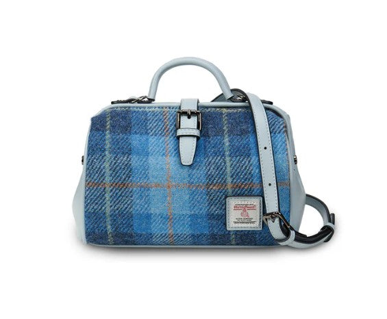 Harris Tweed Doctor Bag Blue Tartan
