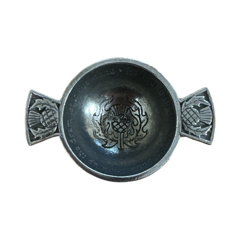 Mini Pewter Quaich Thistle