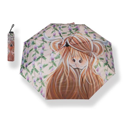 Miss Thistle Highland Cow Umbrella