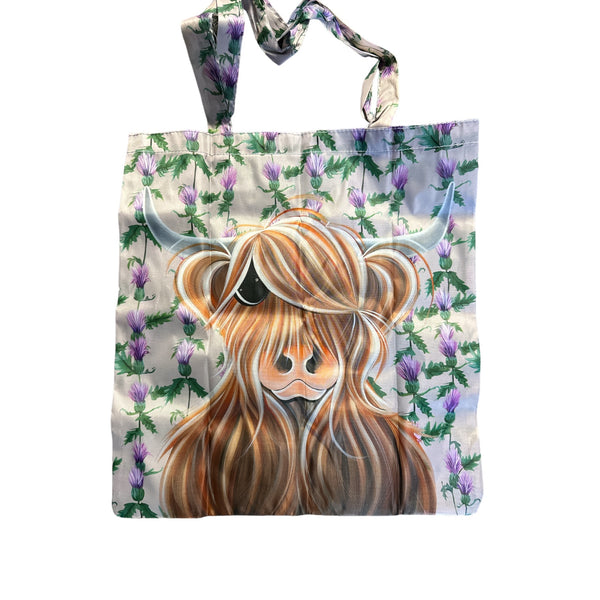 Miss Thistle Highland Cow Foldable Bag