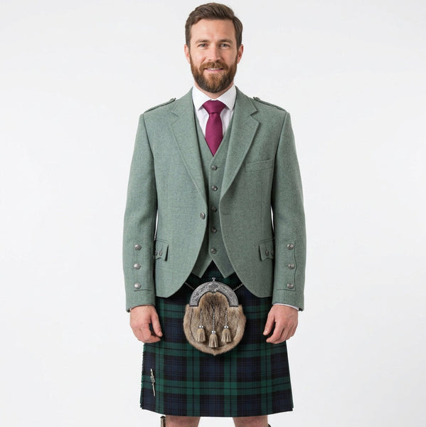 Moss Green Crail Kilt Jacket and Waistcoat
