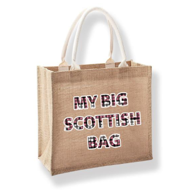 My Big Scottish Jute Bag