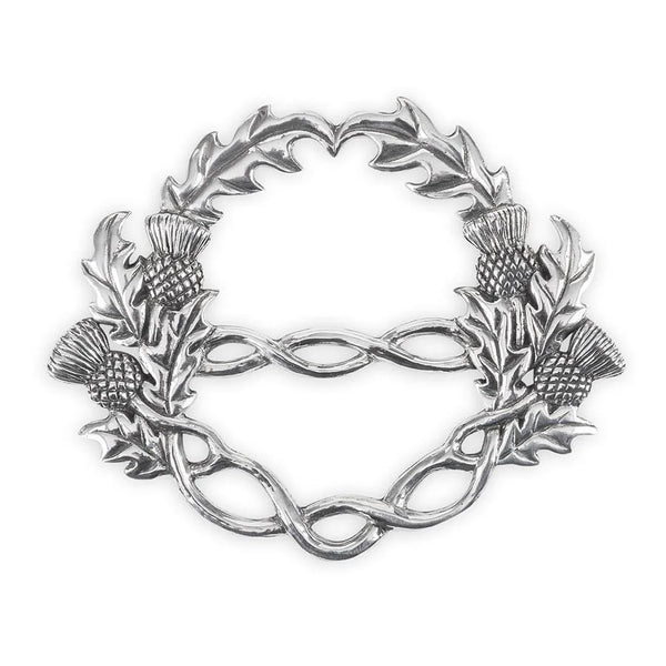 Pewter Thistle Scarf Ring 