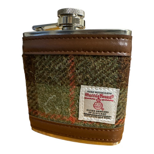 Green Check Hip Flask