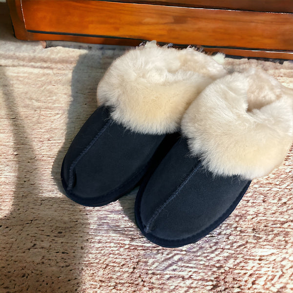 Sheepskin Slippers Navy