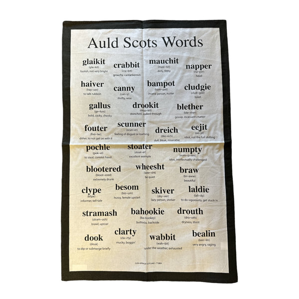 Scottish Dialect Words Tea Towel