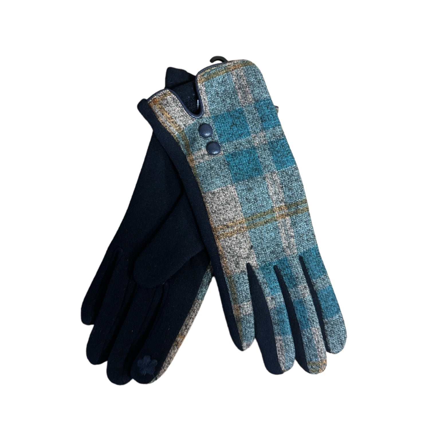 Blue Check Gloves