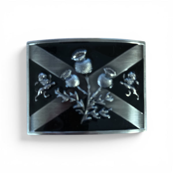 Kilt Buckle Antique Gunmetal Thistle