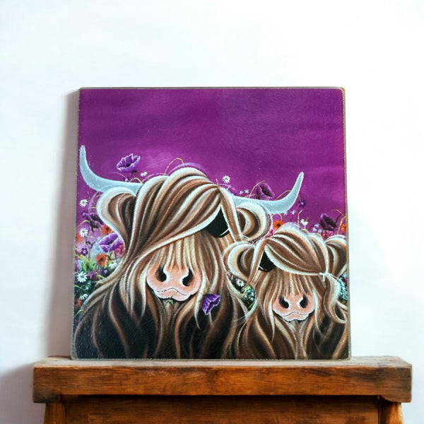 Pot Stand Fileds of Love Highland Cow