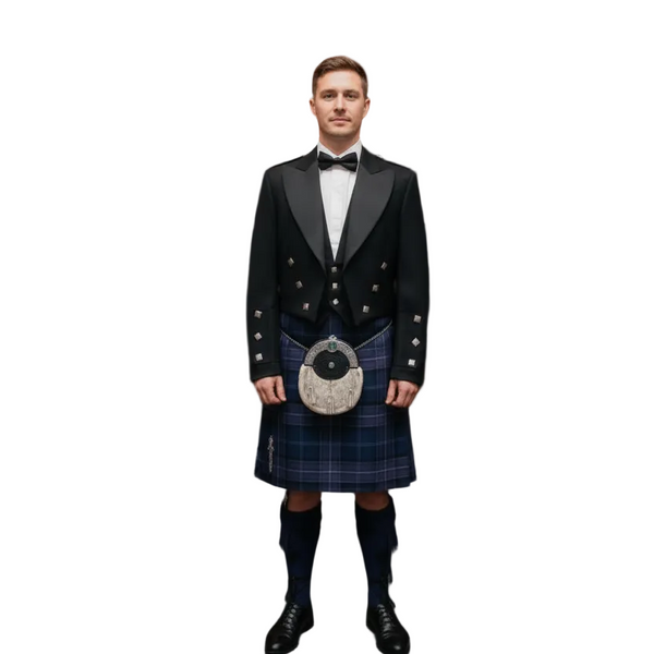 Prince Charlie Hire Outfit with scottish thistle kilt