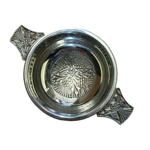 Quaich Pewter 4 thistles.j
