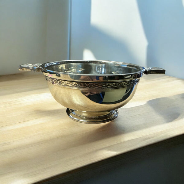 Quaich Pewter Scottish Thistle .